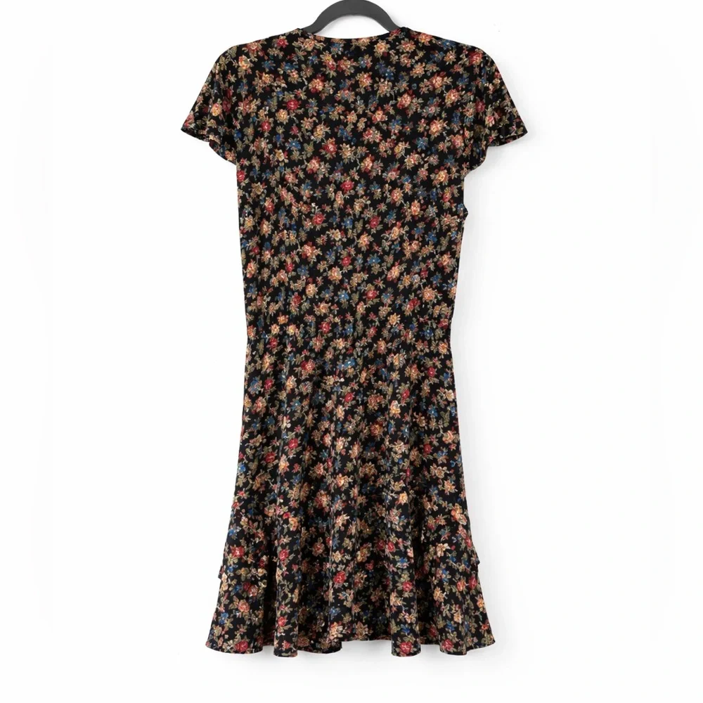 BEAUTIFUL!!  Lauren Ralph Lauren Black Label Jairell Short Sleeve Tiered Dress - Picture 3 of 7